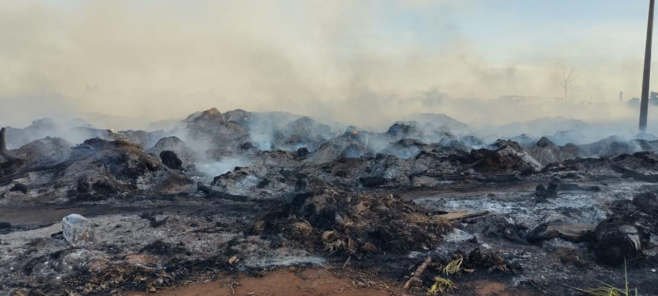 Foto 3 de 5 — Incêndio no Daae pode durar vários dias; fumaça incomoda